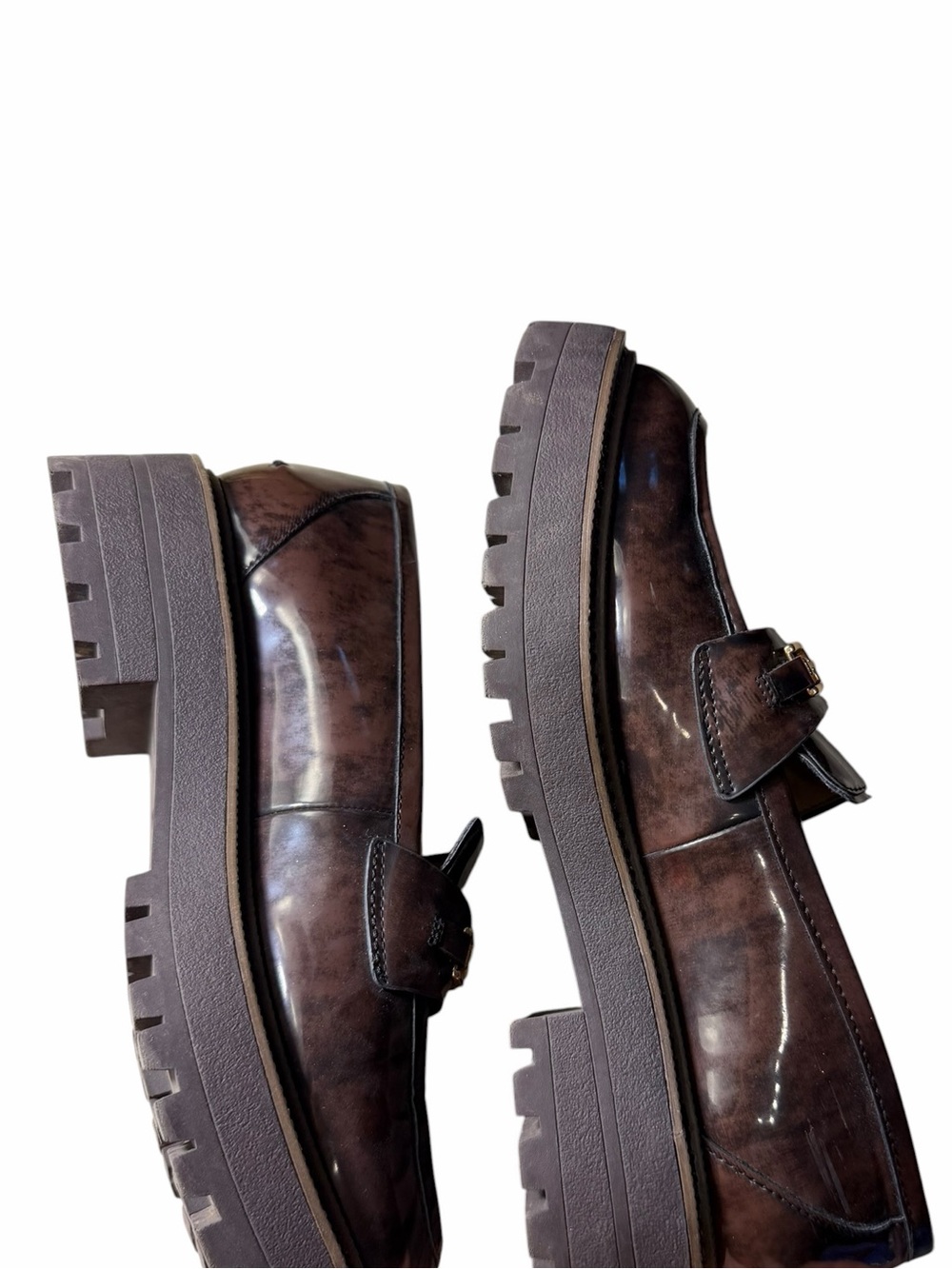 Sam Edelman Laurs Lug Sole Loafers in Chestnut brown size 8.5 shoes women - Picture 8 of 15